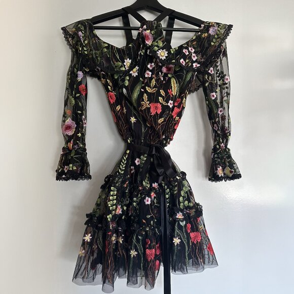 Alexis Floral Adeline Halter Mini Dress - Picture 4 of 5